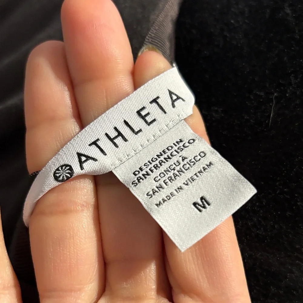 Athleta Dark Brown Long Sleeve Wrap Top - Picture 3 of 7